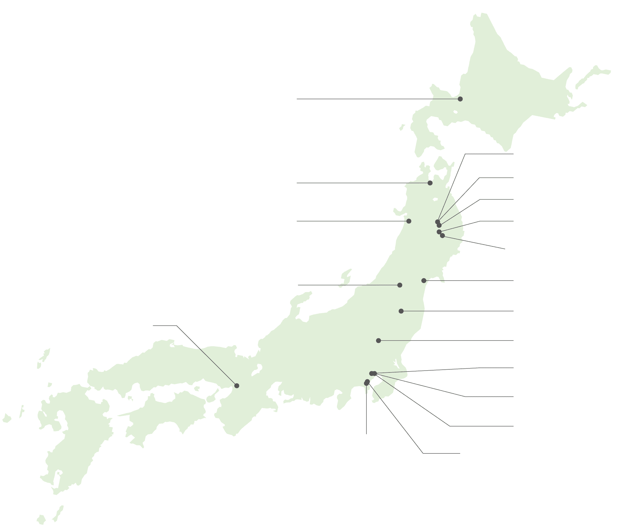 イラスト日本地図