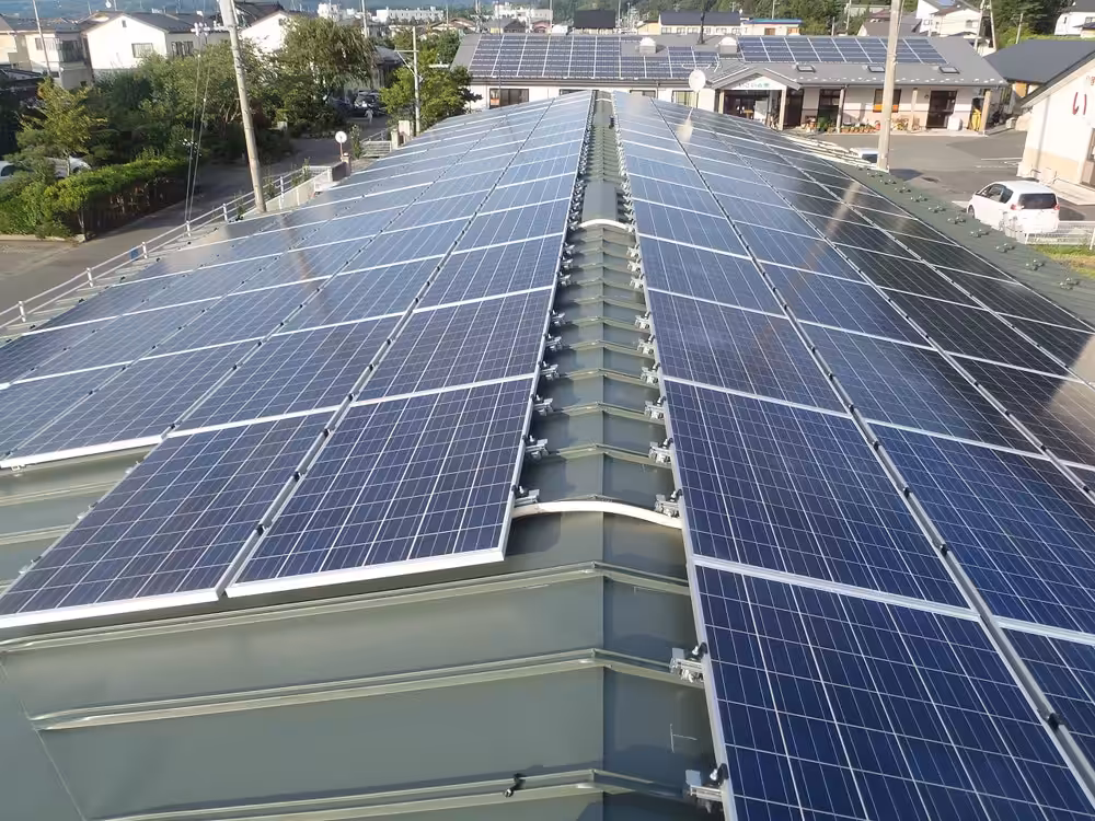太陽光発電パネル　岩手県一関市三関​